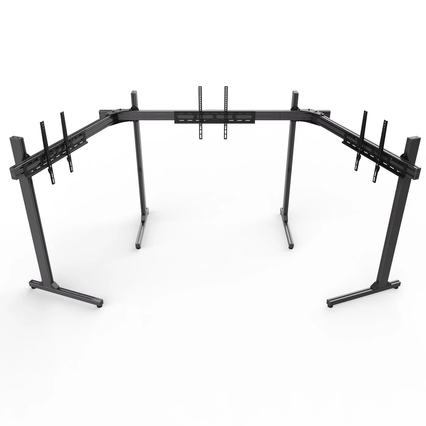 Freestanding Triple Monitor & TV Stand [Up to 65" Flat or 55" Curved]