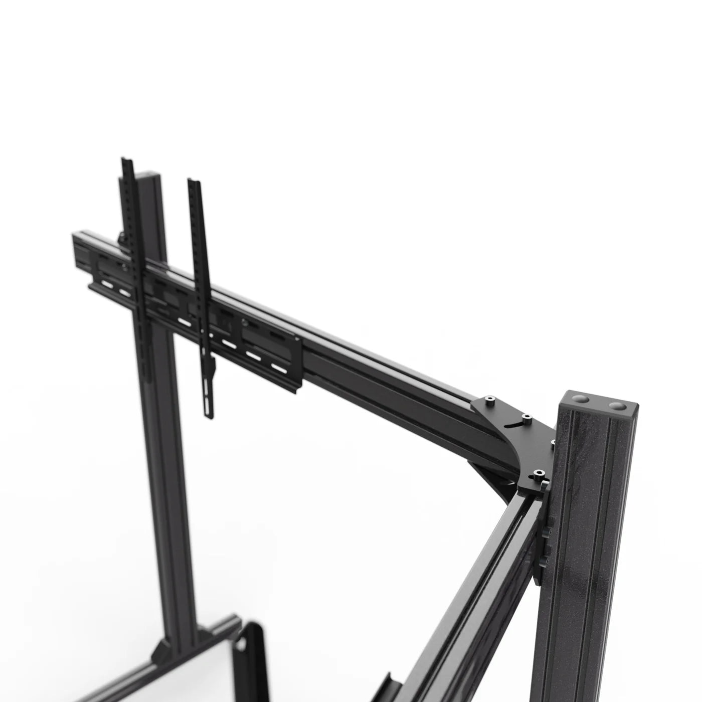 Freestanding Triple Monitor & TV Stand [Up to 65" Flat or 55" Curved]